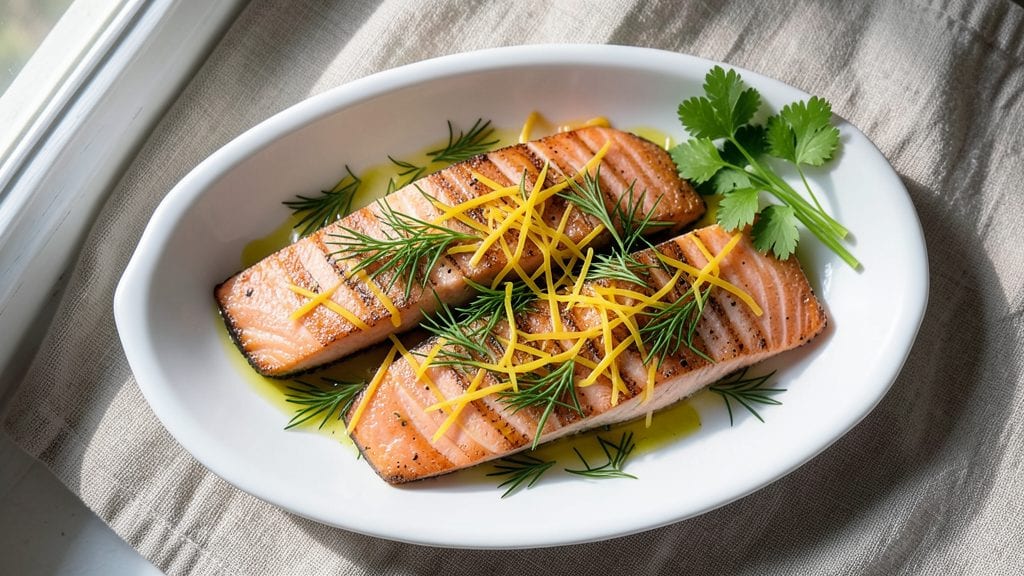 Baked Atlantic Salmon Recipe: Flaky Fillets With Lemon-Herb Crisp