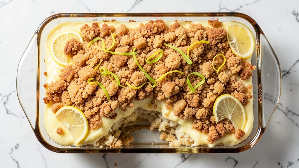Buc-Ee's Lemon Crisp Copycat Recipe: Zesty Citrus Crunch Over Creamy Vanilla Base