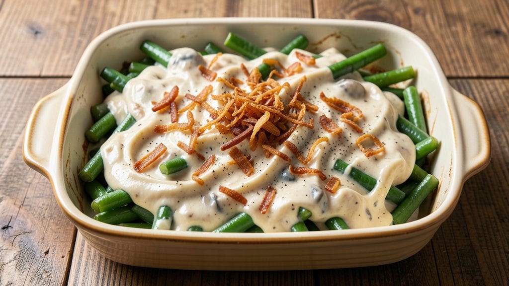 Campbell's Classic Green Bean Casserole Recipe: Crispy Top, Creamy Mushroom Magic