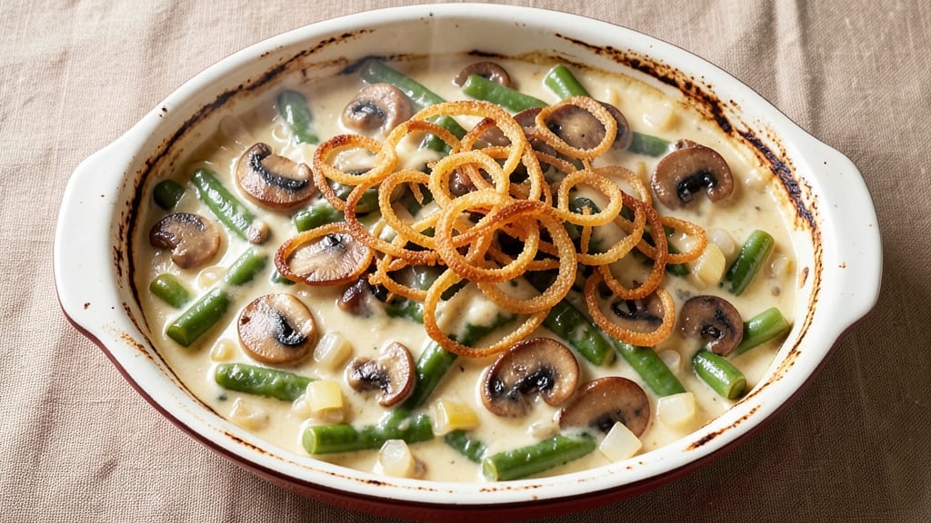 Campbell's Green Bean Casserole Double Recipe: Creamy Mushroom Topping That Never Gets Soggy