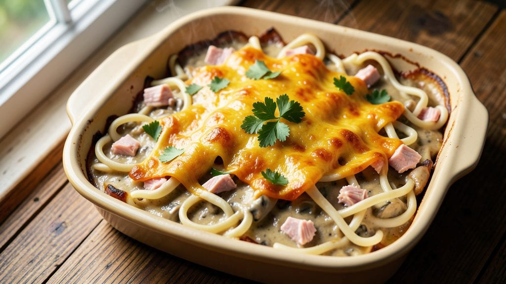 Campbell's Mushroom Soup Tuna Noodle Casserole Recipe: One-Pan Nostalgia With Creamy Cheese Topping