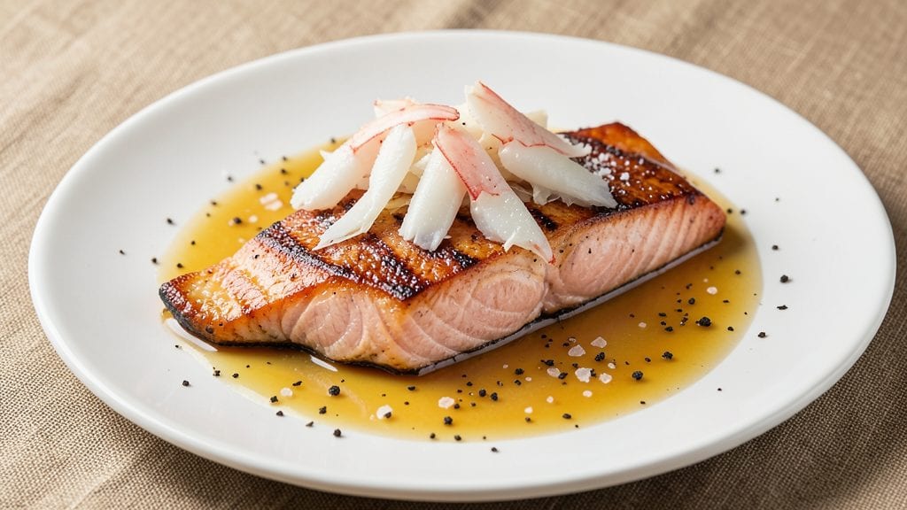 Japanese Baked Salmon With Crab Recipe: Crispy Top, Buttery Flake Magic